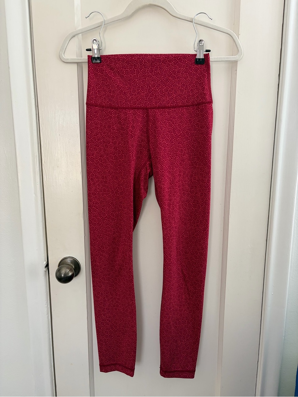 Lululemon red and pink floral leggings